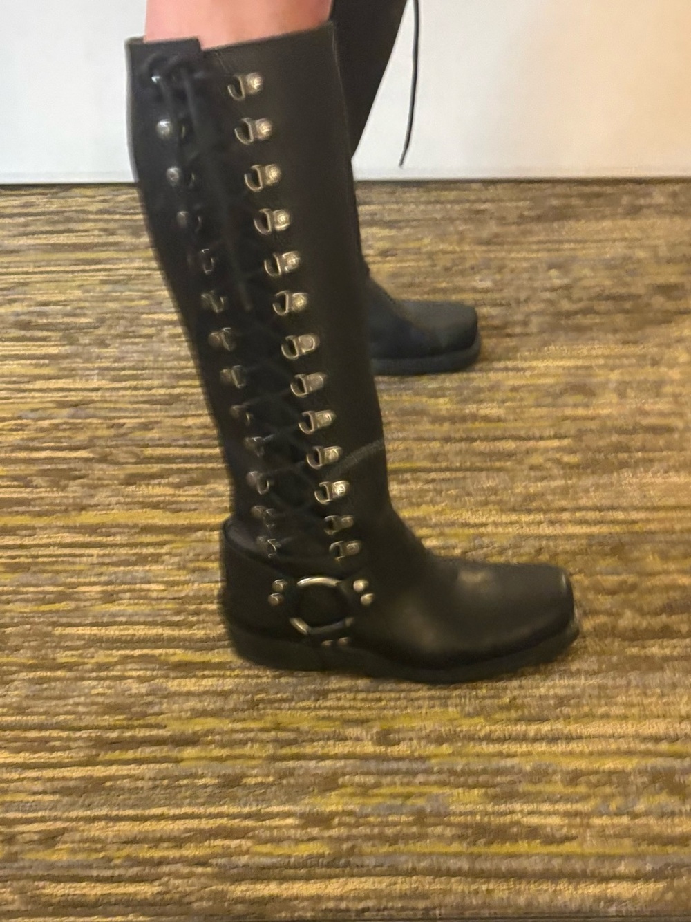 Harley-Davidson Women's Romy Tall Black Leather Lace-Up Boots - Size 7.5 - Picture 3 of 8
